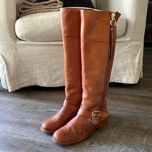 Brown Leather Coach Jolene Tall Riding Boots SZ 39